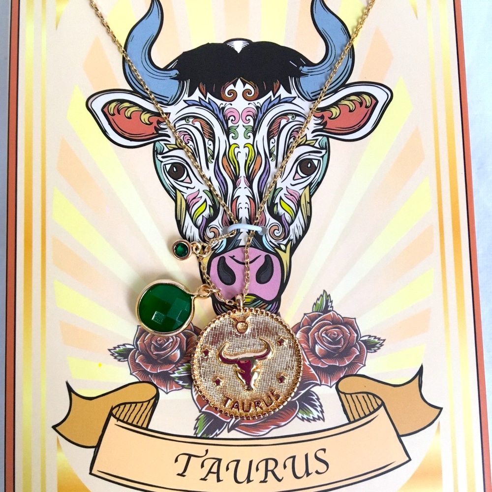 Taurus zodiac necklace